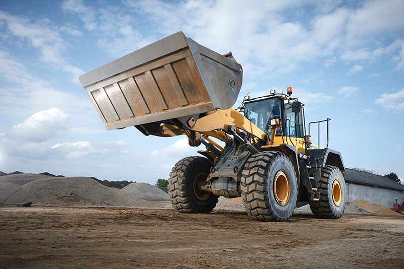Excavator moving sand รถตักดิน